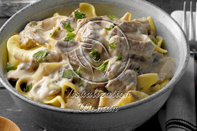 Garlic Beef Stroganoff