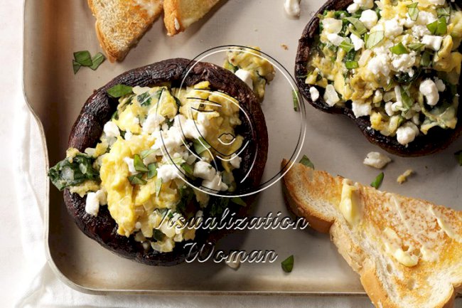 Portobello Mushrooms Florentine