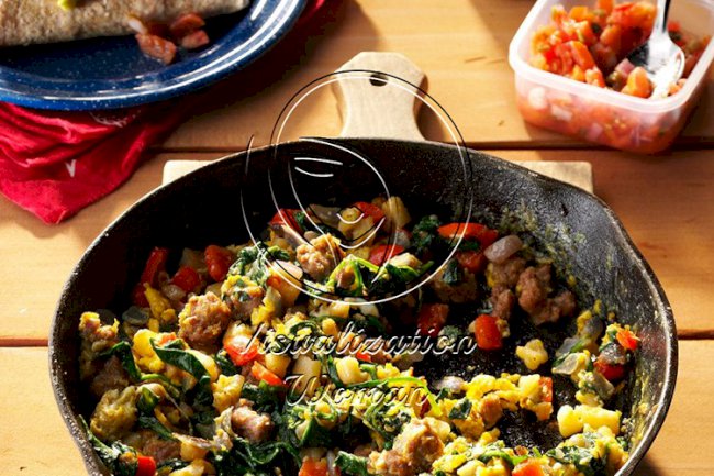 Egg & Spinach Breakfast Burritos