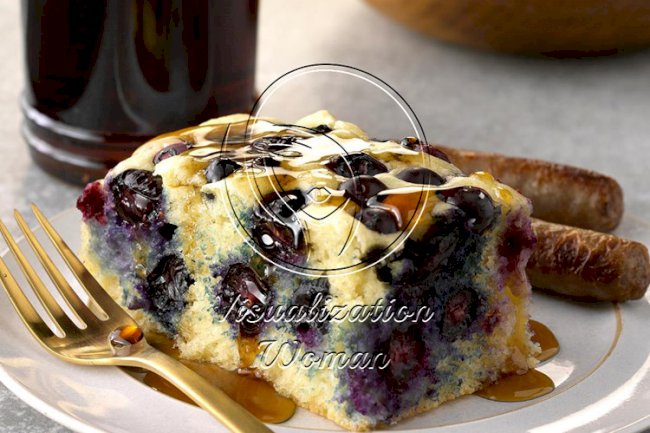 Baked Blueberry Ginger Pancake