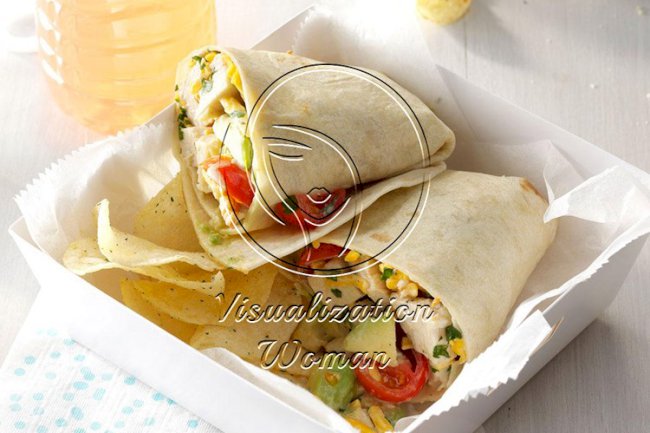 Avocado-Ranch Chicken Wraps