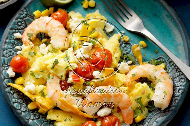Shrimp and Tomato Migas