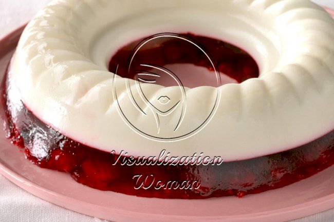 Snowy Raspberry Gelatin Mold