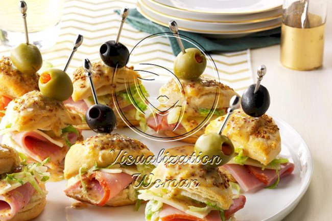 Ham ‘n’ Cheese Biscuit Stacks