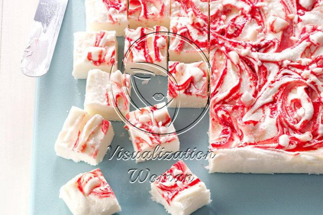 Peppermint Swirl Fudge