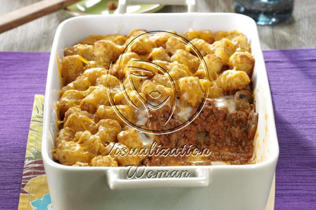 Pizza Tater Tot Casserole