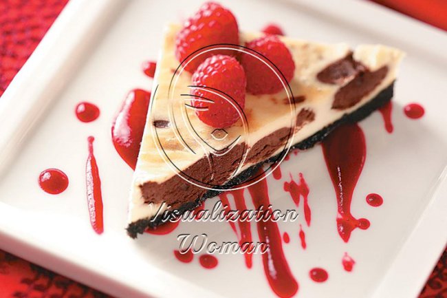 Chocolate Cheesecake Triangles