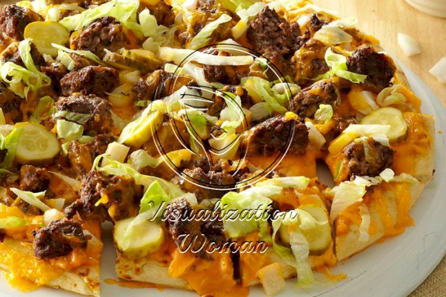 Favorite Cheeseburger Pizza