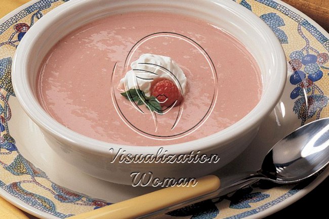 Raspberry-Cranberry Soup for Two
