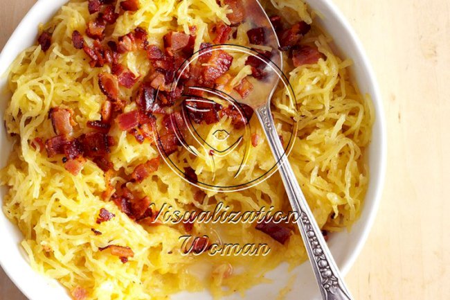Cheesy Bacon Spaghetti Squash