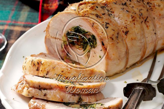 Spinach ‘n’ Sausage Pork Loin