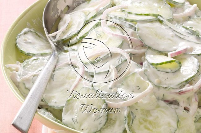 Creamy Dilled Cucumber Salad