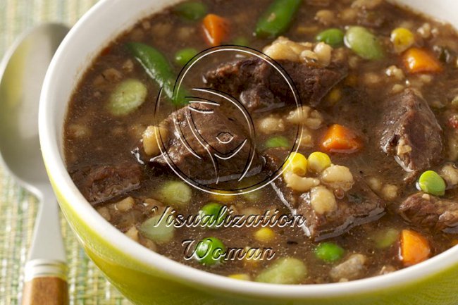 Cubed Beef and Barley Soup