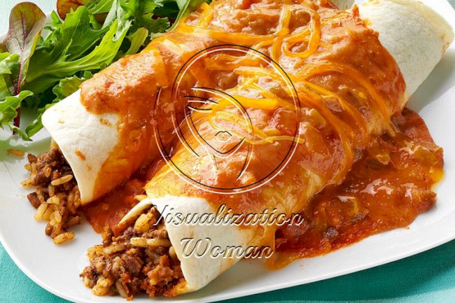 Cheddar Beef Enchiladas