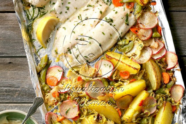 Sheet-Pan Tilapia and Vegetable Medley