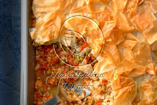 Sausage-Rice Phyllo Casserole