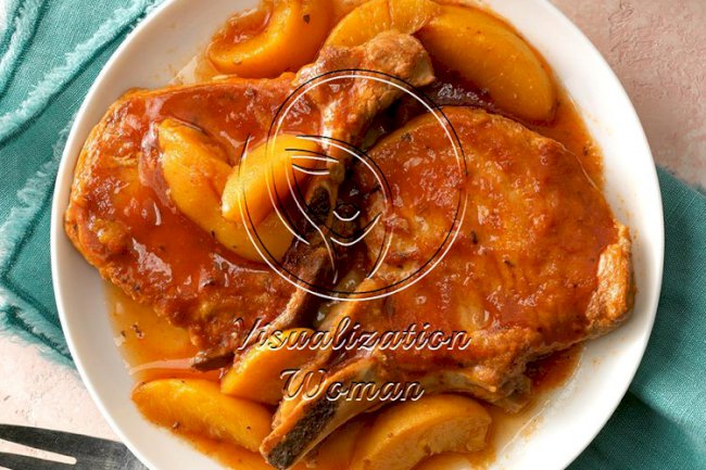 Slow-Cooked Peach Pork Chops
