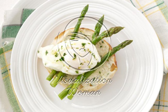 Poached Eggs with Asparagus and Lemon Butter