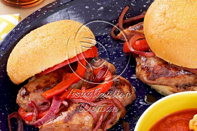 All-American Sausage and Pepper Sliders