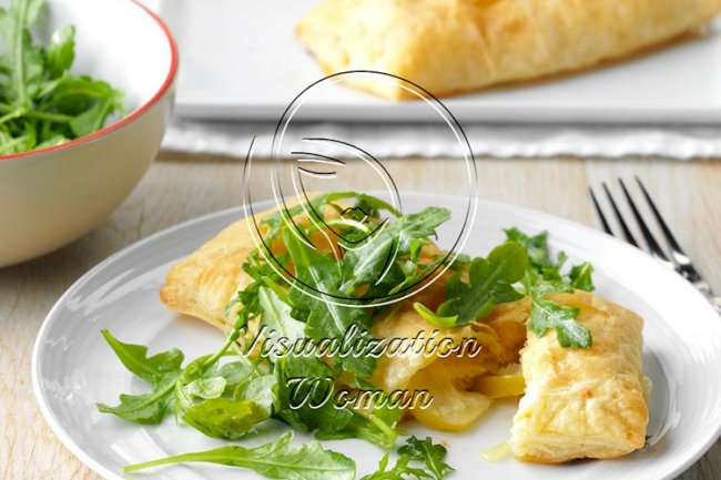 Apple, White Cheddar & Arugula Tarts