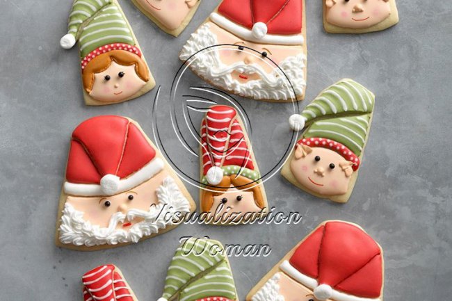 Santa and Elf Christmas Cookies