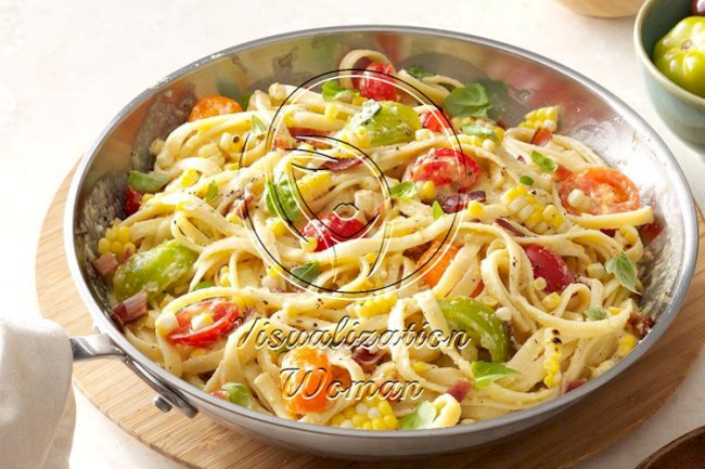 Fresh Corn Fettuccine