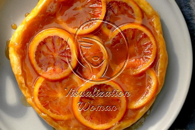 Blood Orange Caramel Tarte Tatin