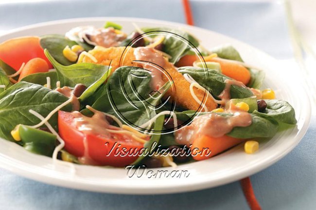 Fiery Chicken Spinach Salad