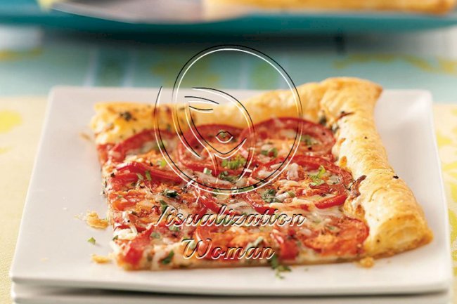 Tomato Tart with Three Cheeses