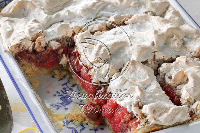 Tart Cherry Meringue Dessert