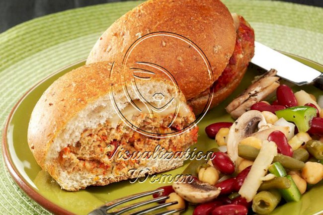 Italian Cheese Turkey Burgers
