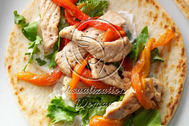 Peppered Pork Pitas