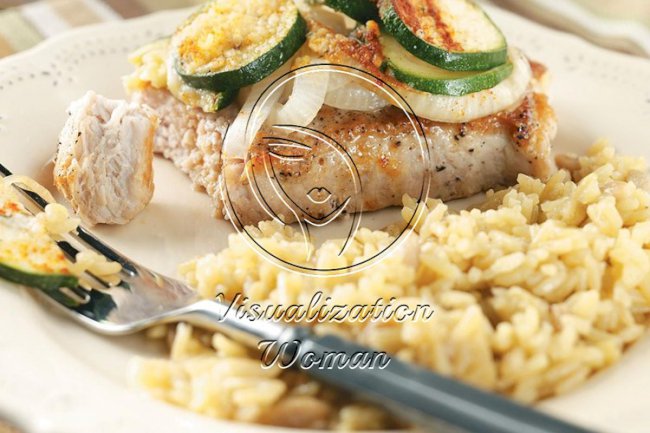 Skillet Pork Chops with Zucchini