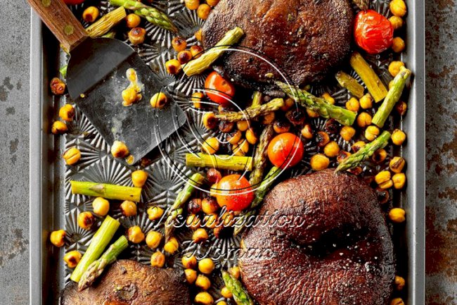 Portobello and Chickpea Sheet-Pan Supper