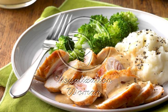 Skillet Chicken Cordon Bleu