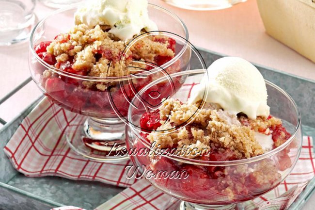 Microwave Cherry Crisp