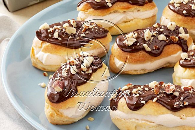 Hazelnut Mocha Eclairs