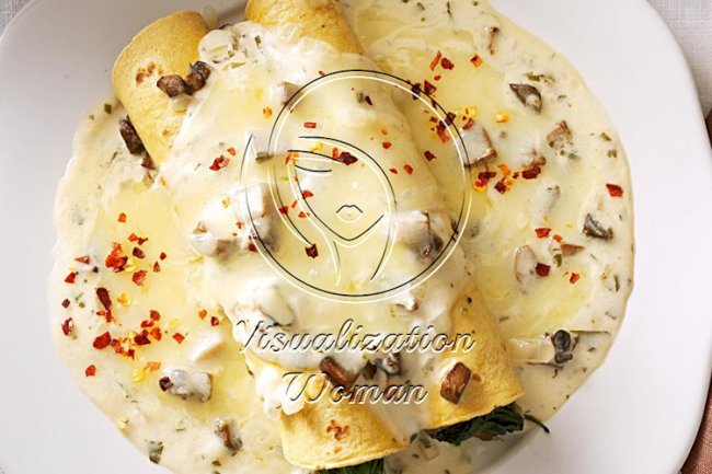 Spinach Mushroom Enchiladas