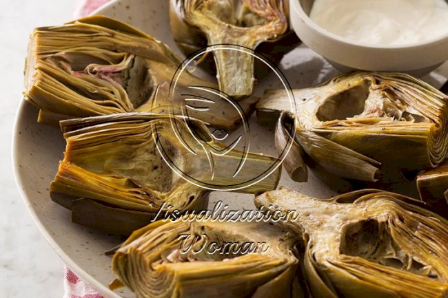 Roasted Artichokes with Lemon Aioli