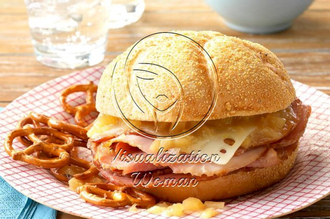 Hot Pineapple Ham Sandwiches