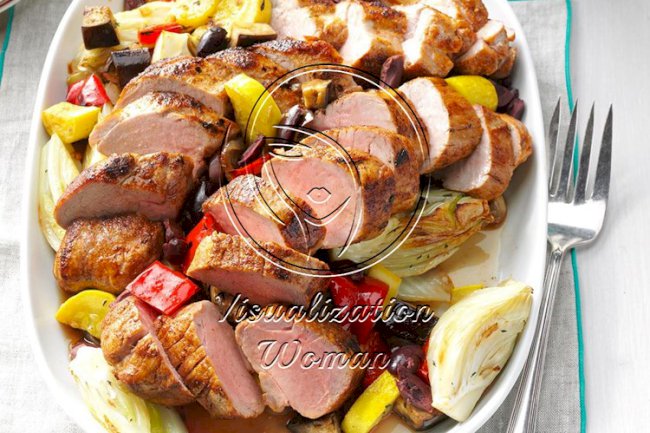 Creole Pork Tenderloin with Vegetables