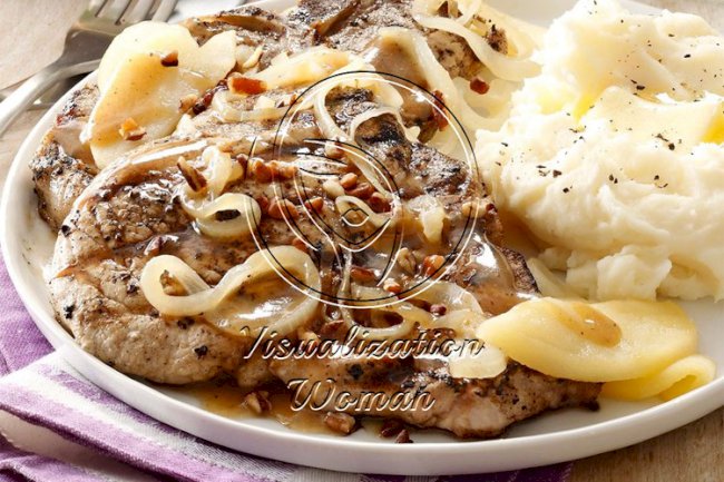 Grilled Pork Chops with Maple Butter