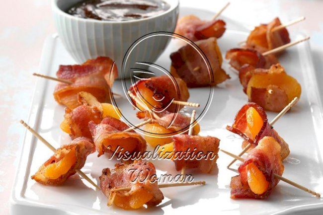 Bacon-Wrapped Apricot Bites