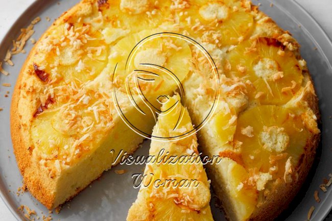 Pineapple Coconut Upside-Down Cake