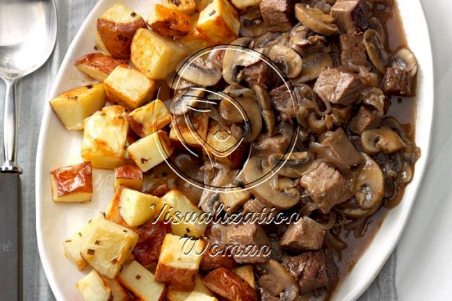 Roast Beef with Chive Roasted Potatoes
