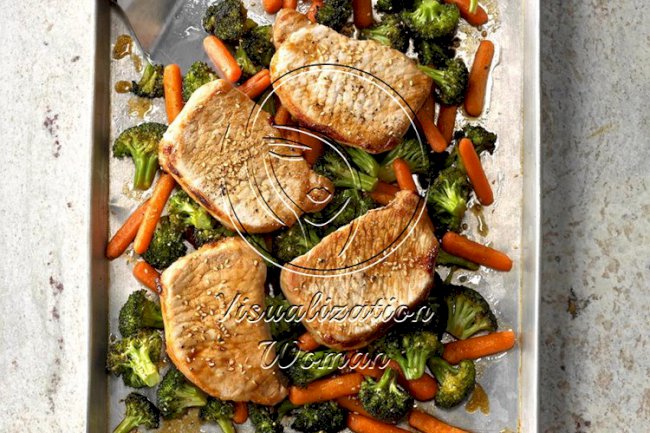 Baked Teriyaki Pork & Veggies
