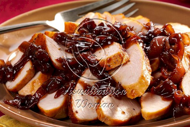 Turkey Tenderloins with Shallot Berry Sauce
