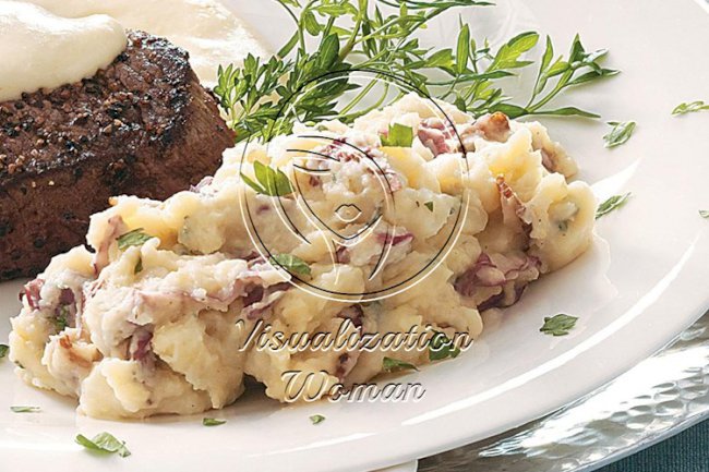 Garlic, Bacon & Stilton Mashed Potatoes