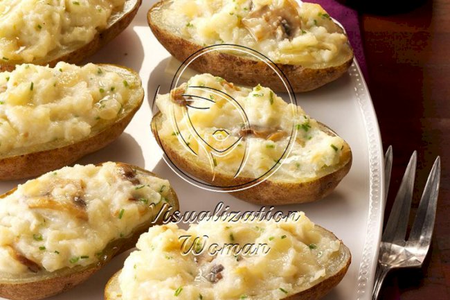 Sherried Mushroom Baked Potatoes