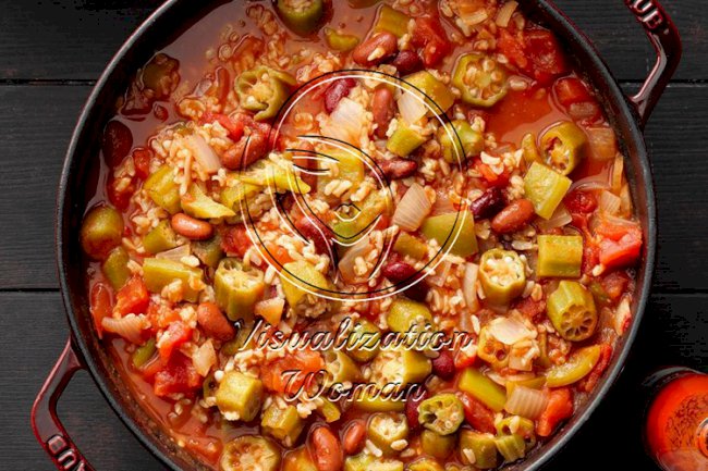 Southern Okra Bean Stew